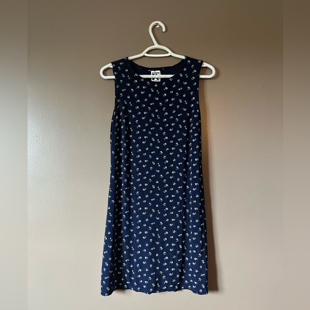 Vintage Navy Floral Shift Dress